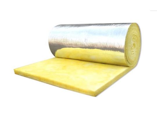 Heat Insulation Fiber Glass Wool Insulation With Aluminium Foil For Partition