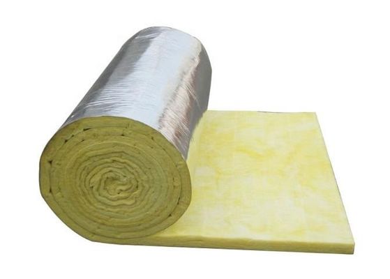 Heat Insulation Fiber Glass Wool Insulation With Aluminium Foil For Partition