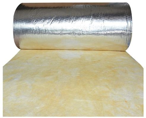 Heat Insulation Fiber Glass Wool Insulation With Aluminium Foil For Partition