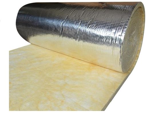 Heat Insulation Fiber Glass Wool Insulation With Aluminium Foil For Partition